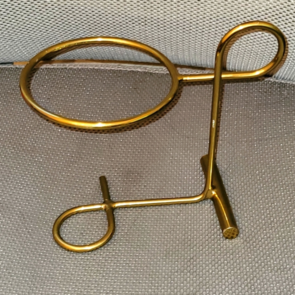 Brass Modern Loop Scroll candle holder centerpiece